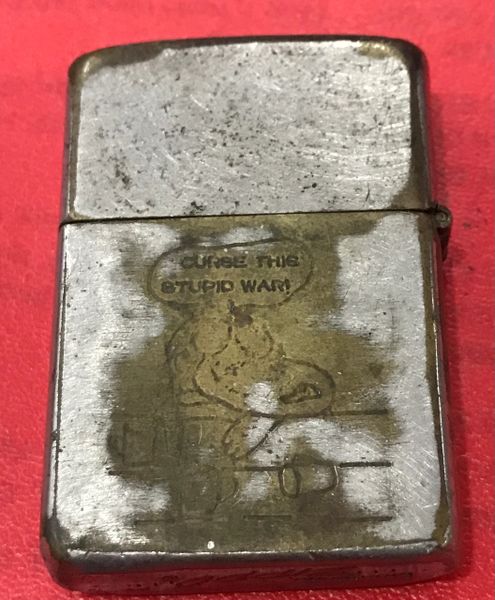 Vietnam War- Snoopy Dog " Curse this stupid War " Zippo Lighter