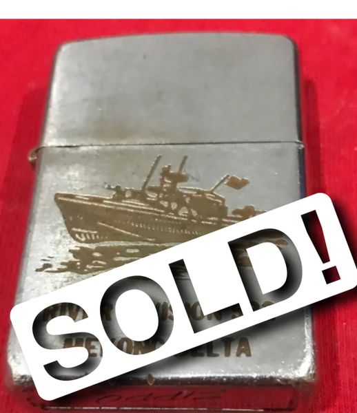 Vietnam War - US Military Navy Ship " River Division 532 Mekong Delta " Zippo Lighter