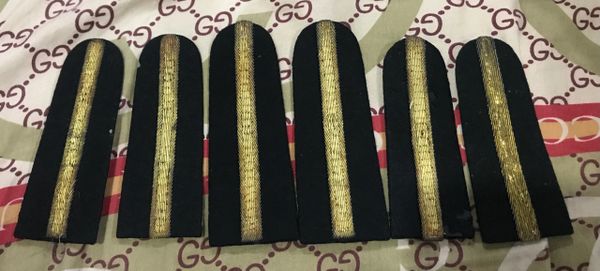 Original 1956s South Vietnam Army Rank " Dalat Military (3 Pairs) Academy " Shoulder Straps