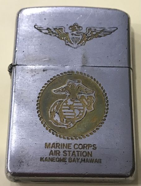 Vietnam War- US Marine Corps AirStation Kaneohe Bay, Hawaii Zippo Lighter
