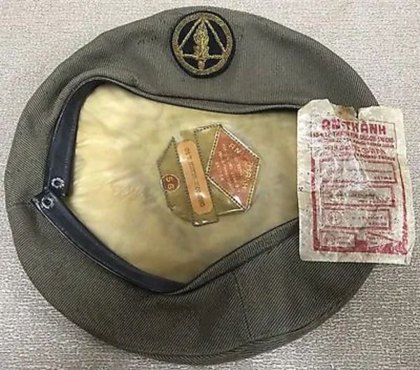 Original 60s South Vietnamese Master Sergeant “Cao-Dai“ Beret Rare Size 56