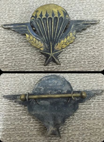 French Indochine Para Wings Airborne Medal