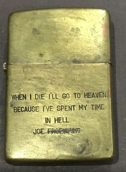 VN Militaria Joe " Vietnam Qui Nhon " Map Original Zippo Lighter