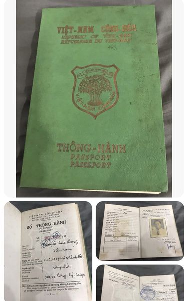 Vietnam Cong hoa Republic of Vietnam Passport Via Visa HONGKONG Expired 1963