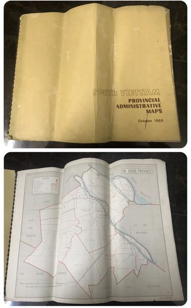 South Vietnam October 1969 English Version Rare 39 Maps in Book Useful