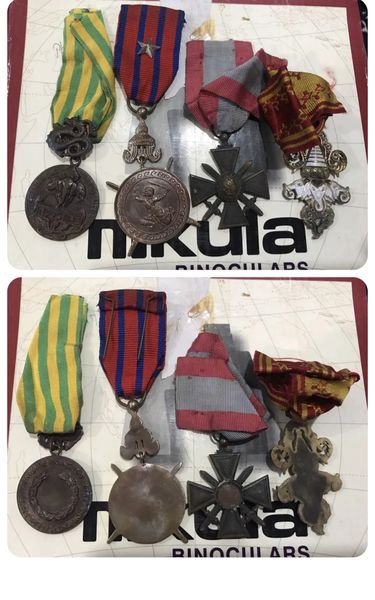 Combo 4 Medals Vietnam War " French- Cambodia-Laos-Vietnam " Rarest