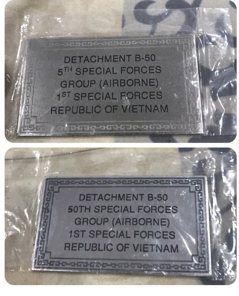 B-50 1st&5th special Forces Group Plate