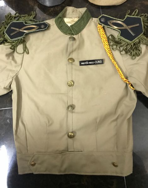 Original RVN Coloniel " Nguyen Ngoc Cung " Military Aspirant Shirt