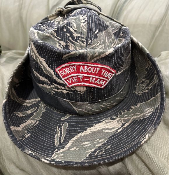 Original ARVN TIGER STRIPE COWBOY BUSH HAT SIZE 60 | Vincent/Vinh