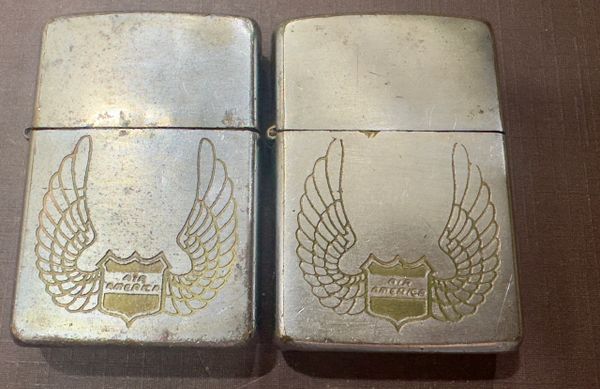 Vietnam War -Air America Air Wings/Forces Zippo Lighter (2pcs)