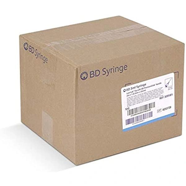 BD PrecisionGlide Luer-Lok Syringe with attached needle 3 mL, 23 G x 1 in  (Pack of 100)