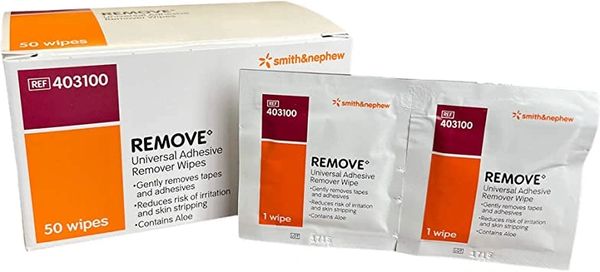 SN403120 Remove Adhesive Remover, Wipe, 50EA/BX  Mera Medical Supplies -  Based in Toronto, Ontario, Canada