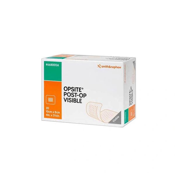 SN66800136 OPSITE Post-Op Visible Wound Dressing 8cm x 10cm 20EA/BX