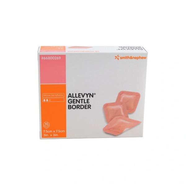 SMITH&NEPHEW Allevyn Gentle Border Foam Dressing 7.5cm x 7.5cm