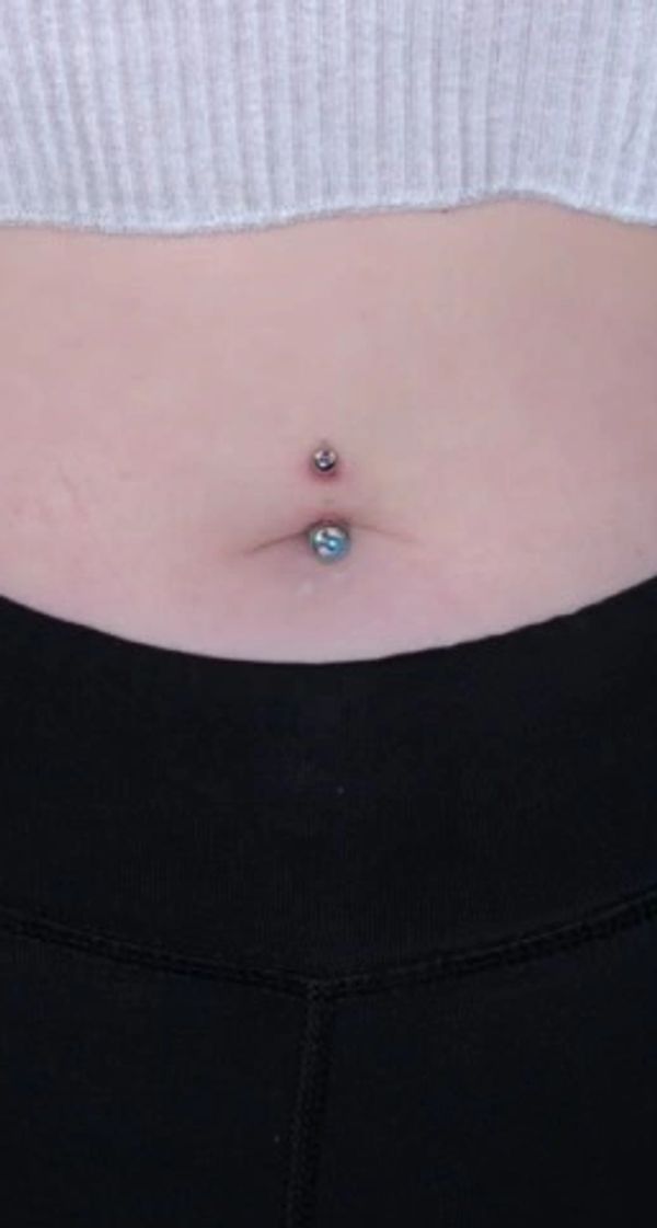 Navel piercing belly button piercing single piercing navel bar piercing