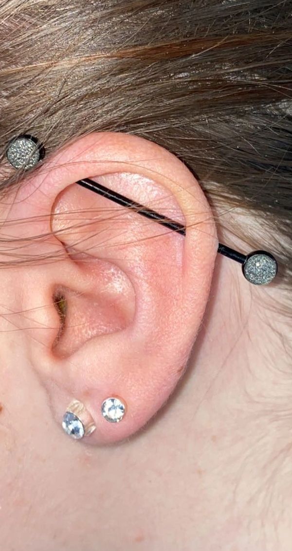 Industrial, Lobe piercings multiple piercings bar piercing stud piercings