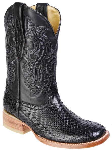 PI 3555 HERENCIA LEATHER PYTHON BLACK S/TOE (PYTHON NEGRO)
