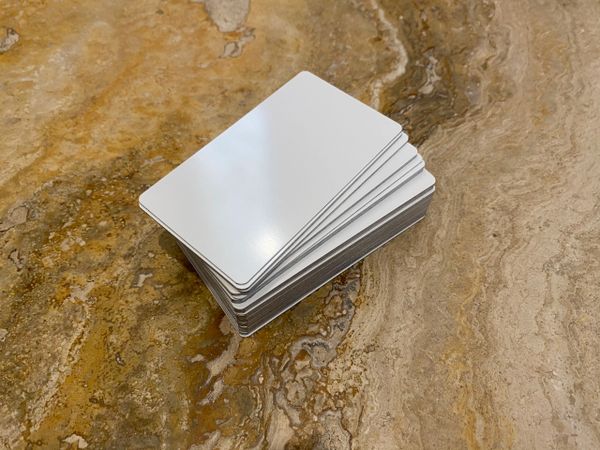 100X Blank Aluminium Metal Cards Sublimation Dye Business 86*54mm Marks Printing