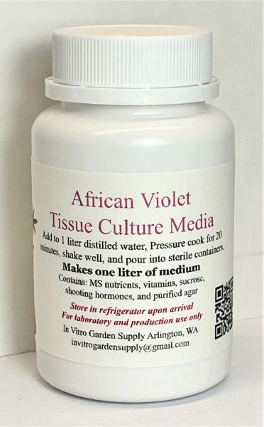 African Violet Tissue Culture Media Pre Mixed - Ready To Use