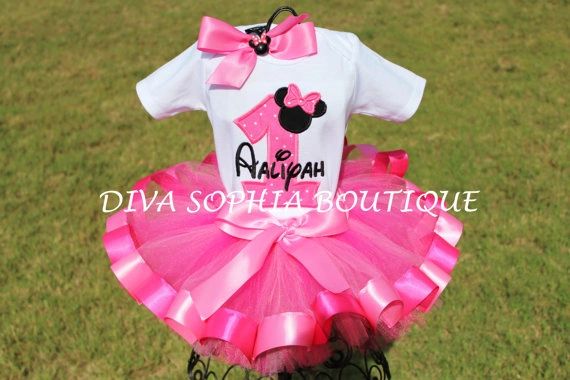 Minnie Mouse Ribbon Tutu Set Personalized Diva Sophia Boutique - roblox candy girl ribbon tutu set birthday set personalized diva sophia boutique