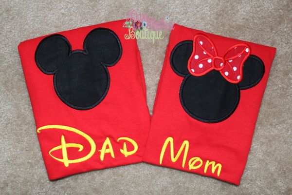 mickey and minnie mom and dad shirts