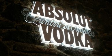 Işıklı Absolut Tabelası yada Işıklı Absolut Bar Tabelası