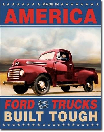 Ford Trucks Vintage Metal Sign