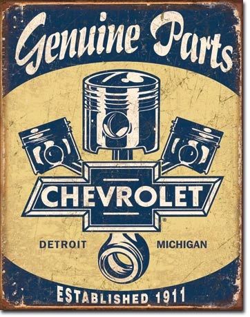 Chevy Parts Vintage Metal Sign