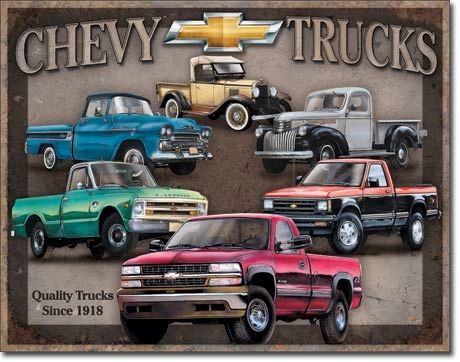 Chevy Trucks Vintage Metal Sign