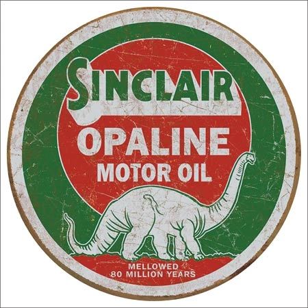 Sinclair Motor Opaline Motor Oil Vintage Metal Sign