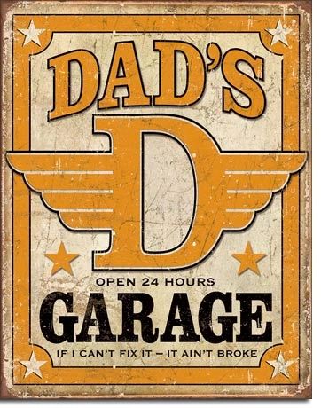 Dad's Garage Metal Sign