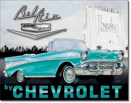 1957 Chevrolet Bel Air Metal Sign