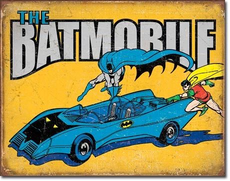 The Batmobile Metal Sign from DC Comics