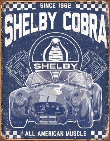 Shelby Cobra Since 1962 - All American Muscle Metal Sign