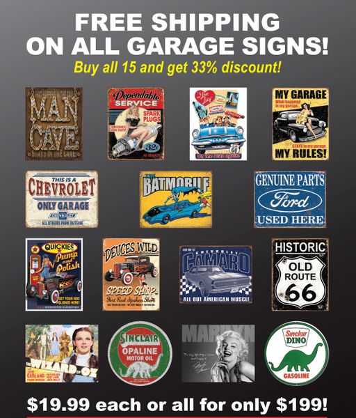 Garage Signs Package Deal M