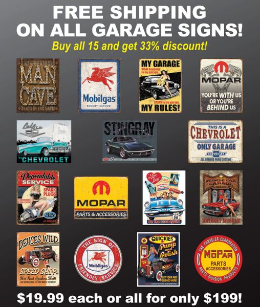 Garage Signs Package Deal O