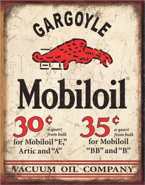 Mobilegas Gargoyle Vintage Metal Sign