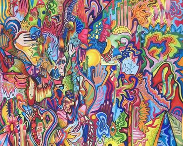 Abstract psychedelic drawing.