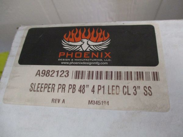 Phoenix Peterbilt 48" x 3" Sleeper Panels With 4 P1 LED Lights And 12 Inch Light Spacing A982123