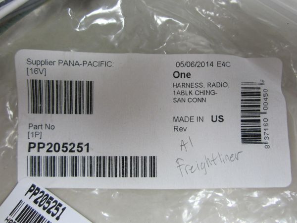 Pana Pacific A1 Freightliner Radio Harness PP205251