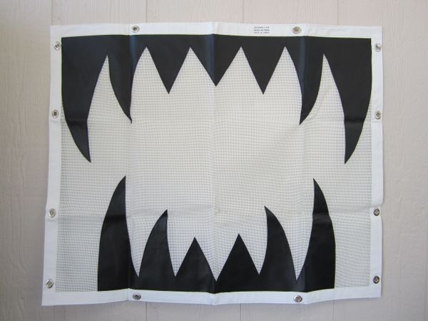 Peterbilt 379 Regular Hood Custom Bug Screen with 12 Tabs White