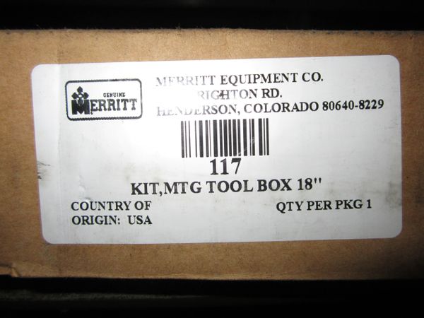 Merritt 18" Tool Box Mounting Kit 117/117MTQ