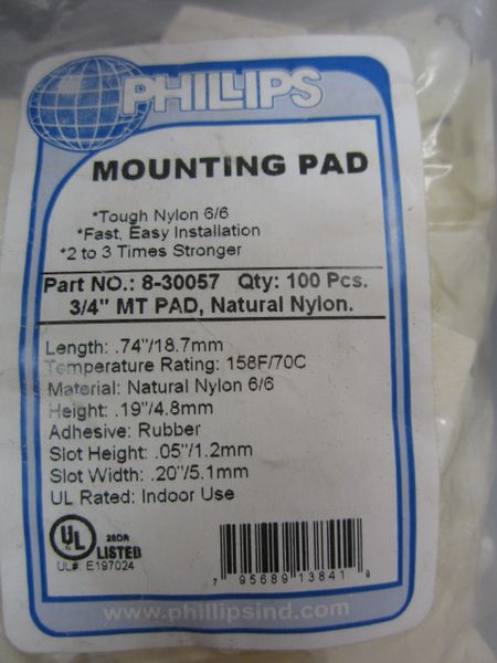 Phillips 3/4" Mounting Pads 8-30057 (Bag of 100)