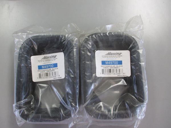 TWO Maxxima Black Vinyl Rectangular Grommet M49700