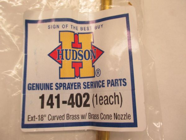 Hudson Genuine Sprayer 18" Curved Brass W/Brass Cone Nozzle 141-402