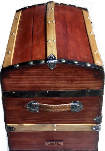 Late 1800's Black Sheet Metal Dome Top Trunk, Antique Trunk Restoration &  Design RANDALL BARBERA