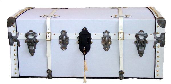 Dentro Home  Verbier 1892 Steamer Trunk Furniture