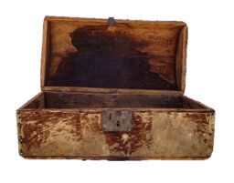 Rare antique hide covered trunk from the early 1800's  Randall Barbera  Antique Trunk Restoration and Design