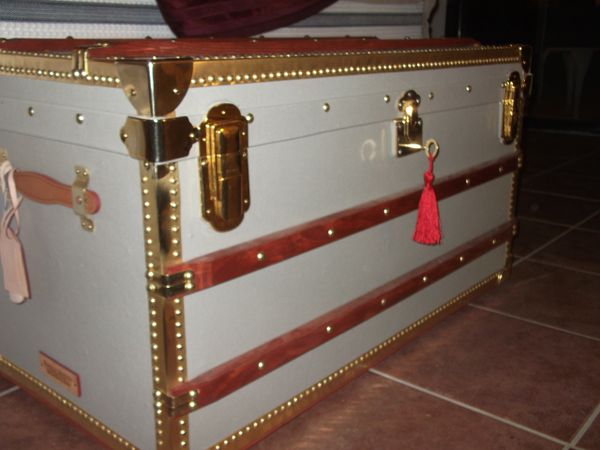 Custom Built Steamer Trunk With Brass Details