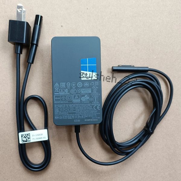 Microsoft Surface Pro Book 1 2 3 4 5 6 7 X Adapter Charger 1706 1800 (Genuine 65 Watts)